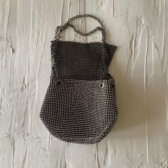 Silver Purse Metallic Small Night Out Shoulder Bag NEW!! - Picture 3 of 6